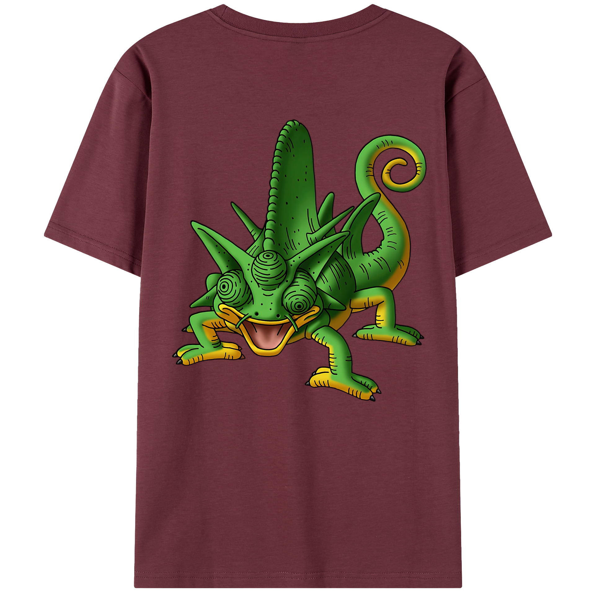 （画像用） ドラゴンクエスト Doragon Kuesuto Dragon Quest 綿100％半袖Tシャツ（背面プリント）